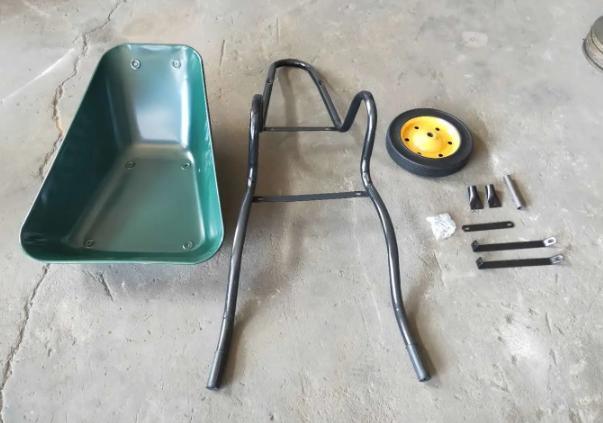 Machines-outils de jardin de certification de la CE 0.6mm brouette de roue en acier de 5 pi3 2