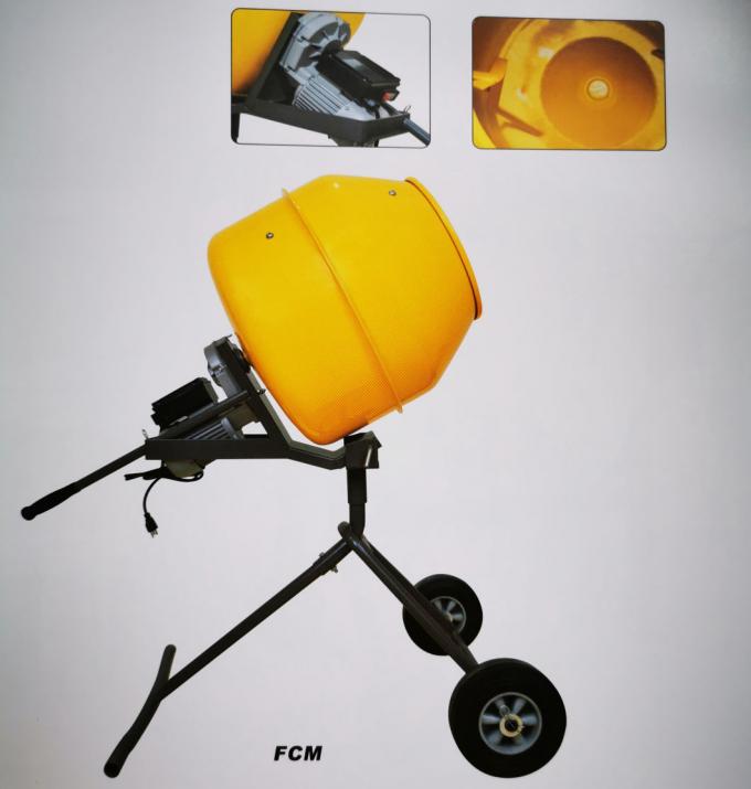 malaxeur de ciment de 160L Mini Concrete Mixer Machine Yellow 0