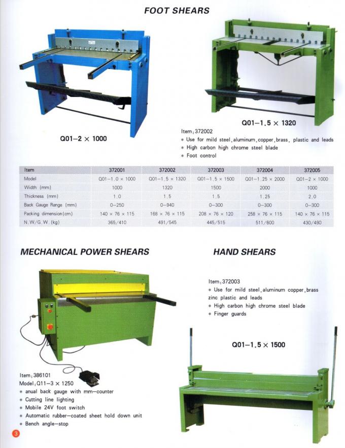 Machine de cisaillement de pied de découpeuse de cisaillement de main de contrôle de pied pour l'acier doux 0