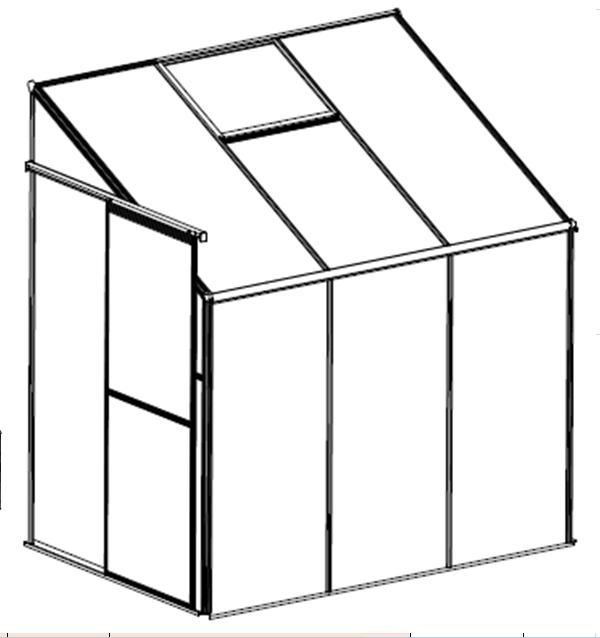 Chambre verte fixée au mur de cadre de soleil de pièce de Chambre en aluminium de jardin