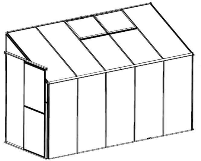 Chambre verte fixée au mur de cadre de soleil de pièce de Chambre en aluminium de jardin
