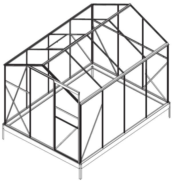 Pièce en aluminium de soleil de cadre de Chambre verte de Chambre de jardin de flèche