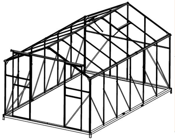 Pièce en aluminium de soleil de cadre de Chambre verte de Chambre de jardin de flèche
