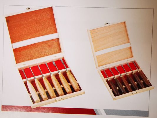 GV en bois matériel de trousses d'outils de tour de poignée en bois découpant le burin