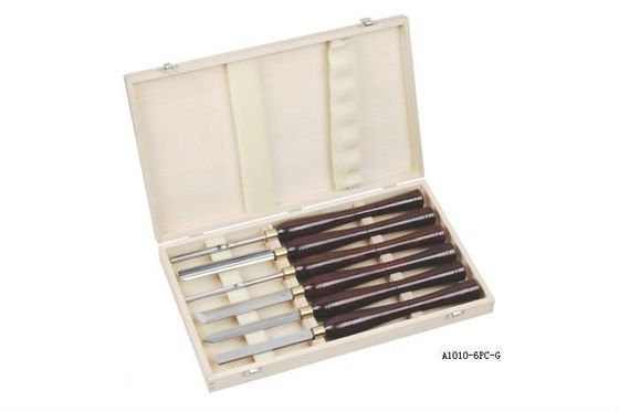 En bois en forme de V tour trousse d'outils le bois en bois de poignée découpant l'ensemble de burin