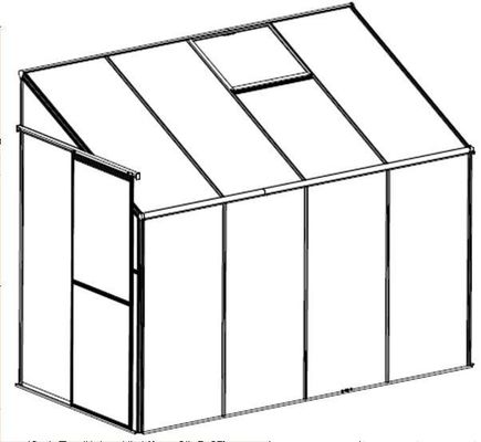 la Chambre verte fixée au mur de 4ft a facilement assemblé la serre chaude de Chambre de passe-temps