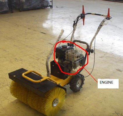 Promenade de balayeuse de brosse de puissance de la neige 6.5HP derrière la flexibilité élevée de démarreur de recul